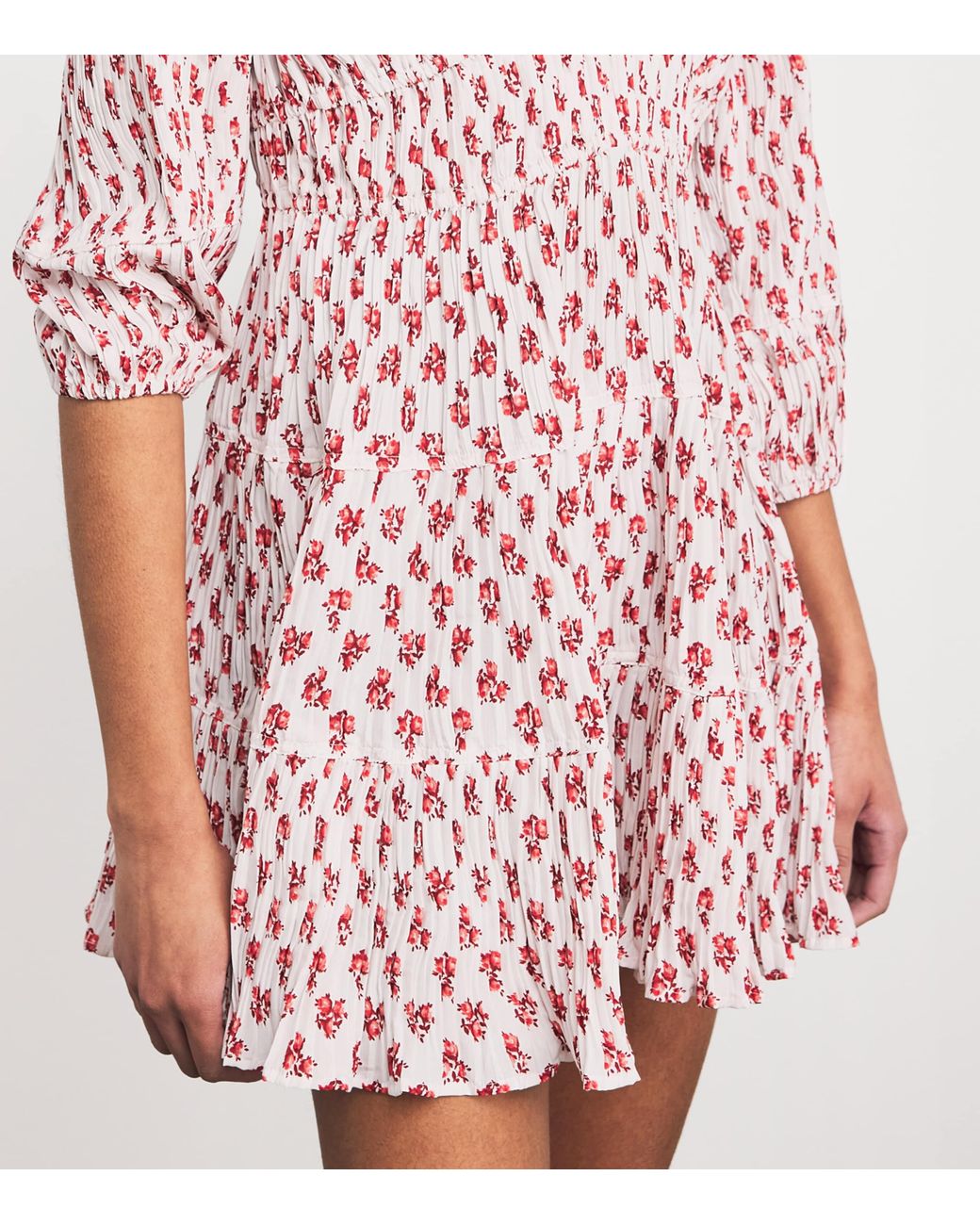 Maje Pink Floral Print Mini Dress