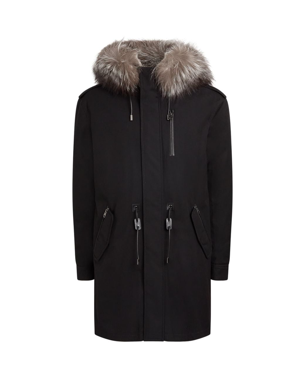 Mackage Black Fur-Trim Down Mortiz Parka for men