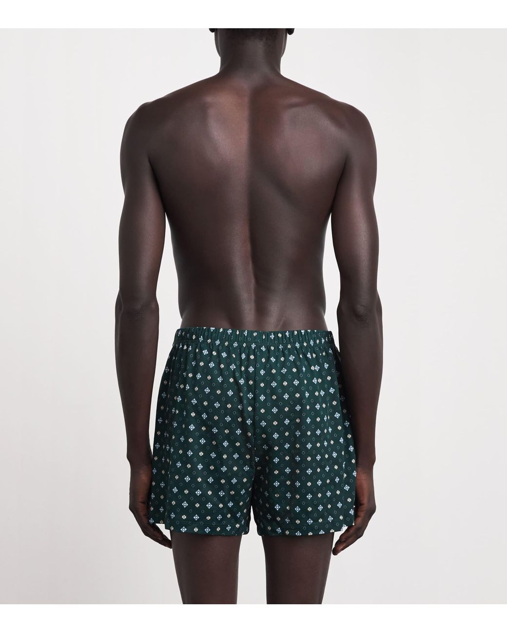 Hanro Green Cotton Boxer Shorts for men