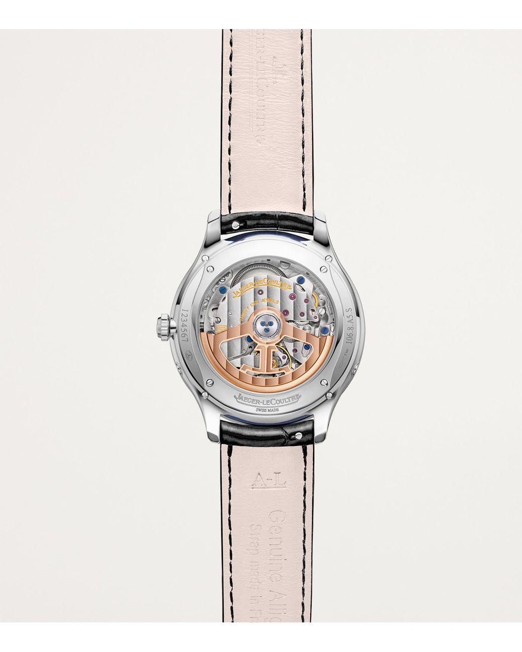 Jaeger-lecoultre Gray Stainless Steel Master Ultra Thin Moon Watch for men