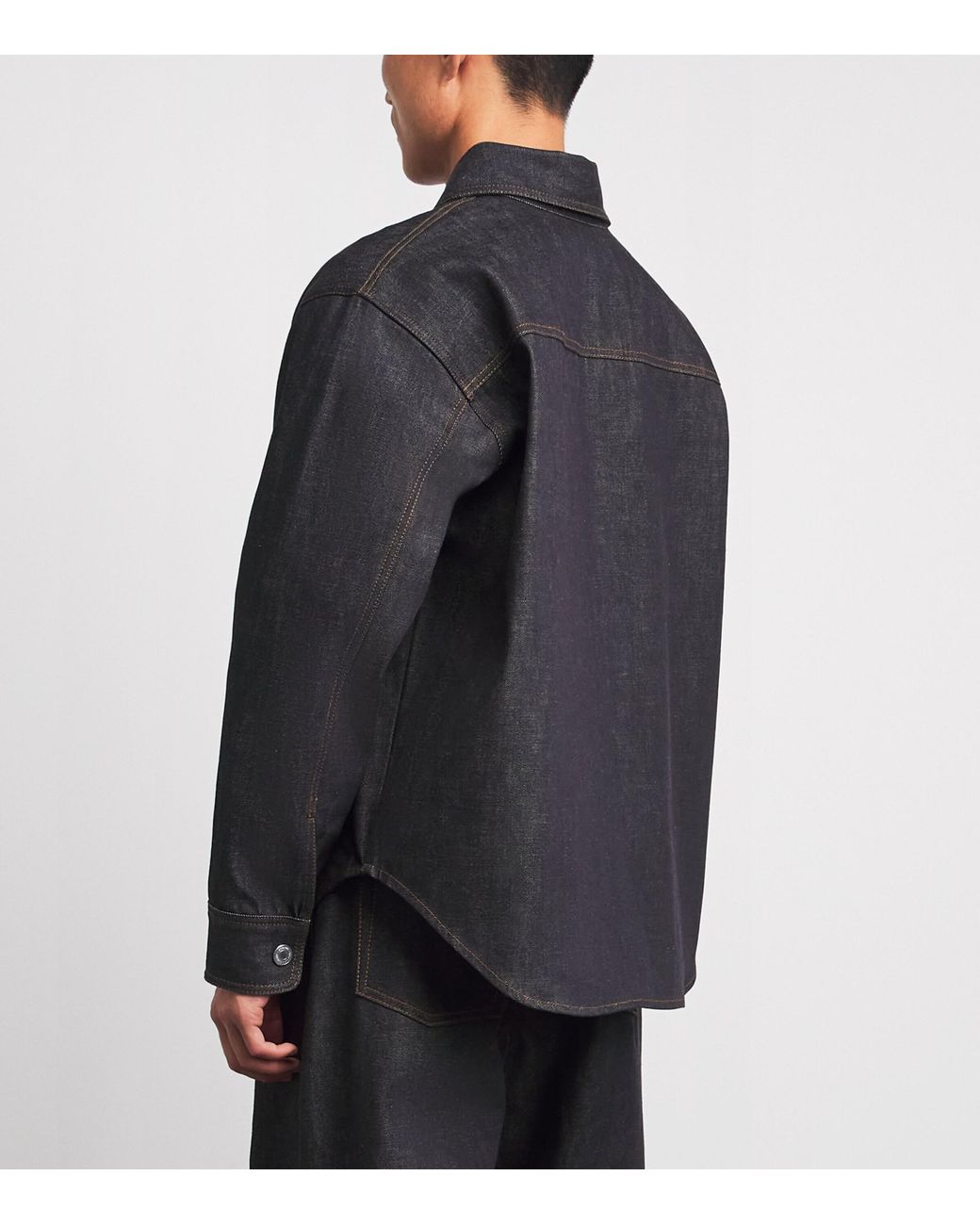 AMI Blue Denim Ami De Coeur Overshirt for men