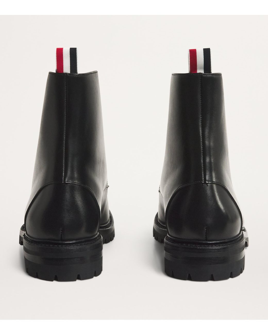 Thom Browne Black Leather Commando Boots for men