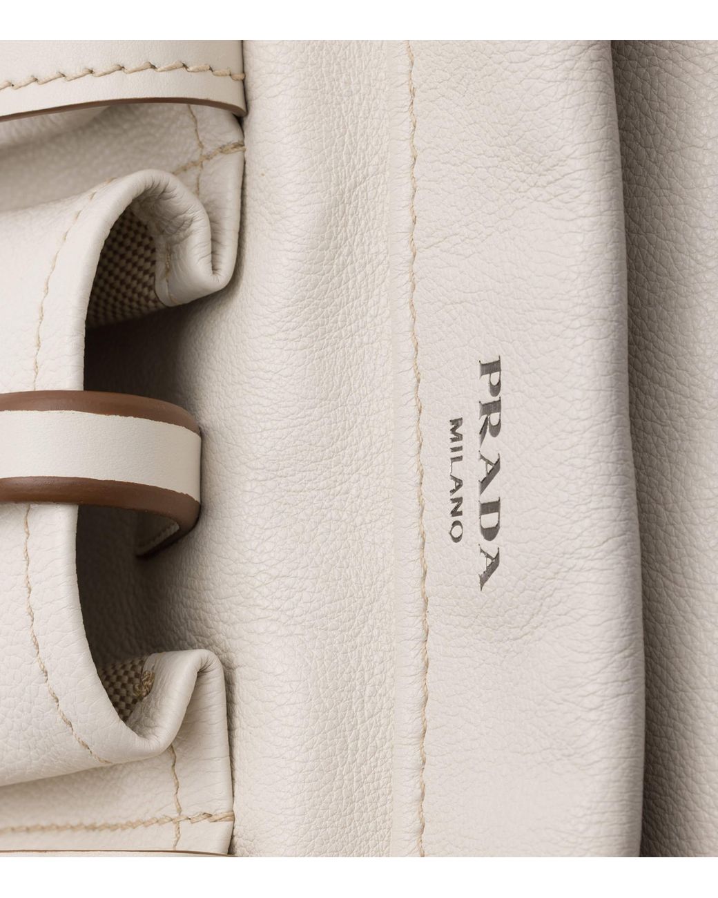 Prada Metallic Large Leather Route Tote Bag