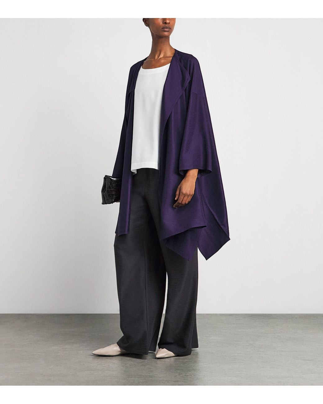 Eskandar Blue Silk Plissé Jacket