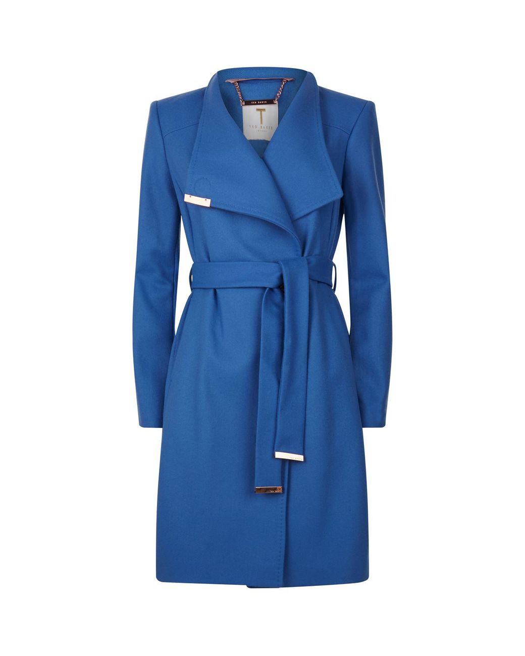 Ted Baker Wool Sandra Wrap Coat in Blue | Lyst