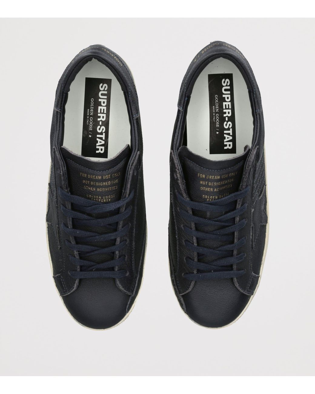 Golden Goose Deluxe Brand Blue Leather Super-Star Sneakers for men