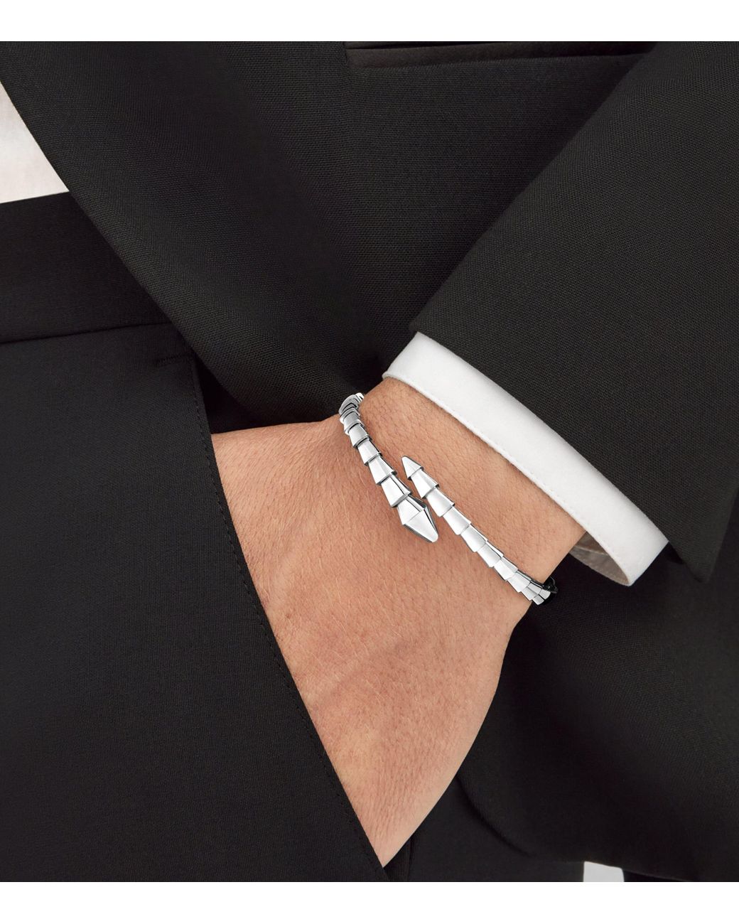 BVLGARI White Serpenti Viper Bracelet