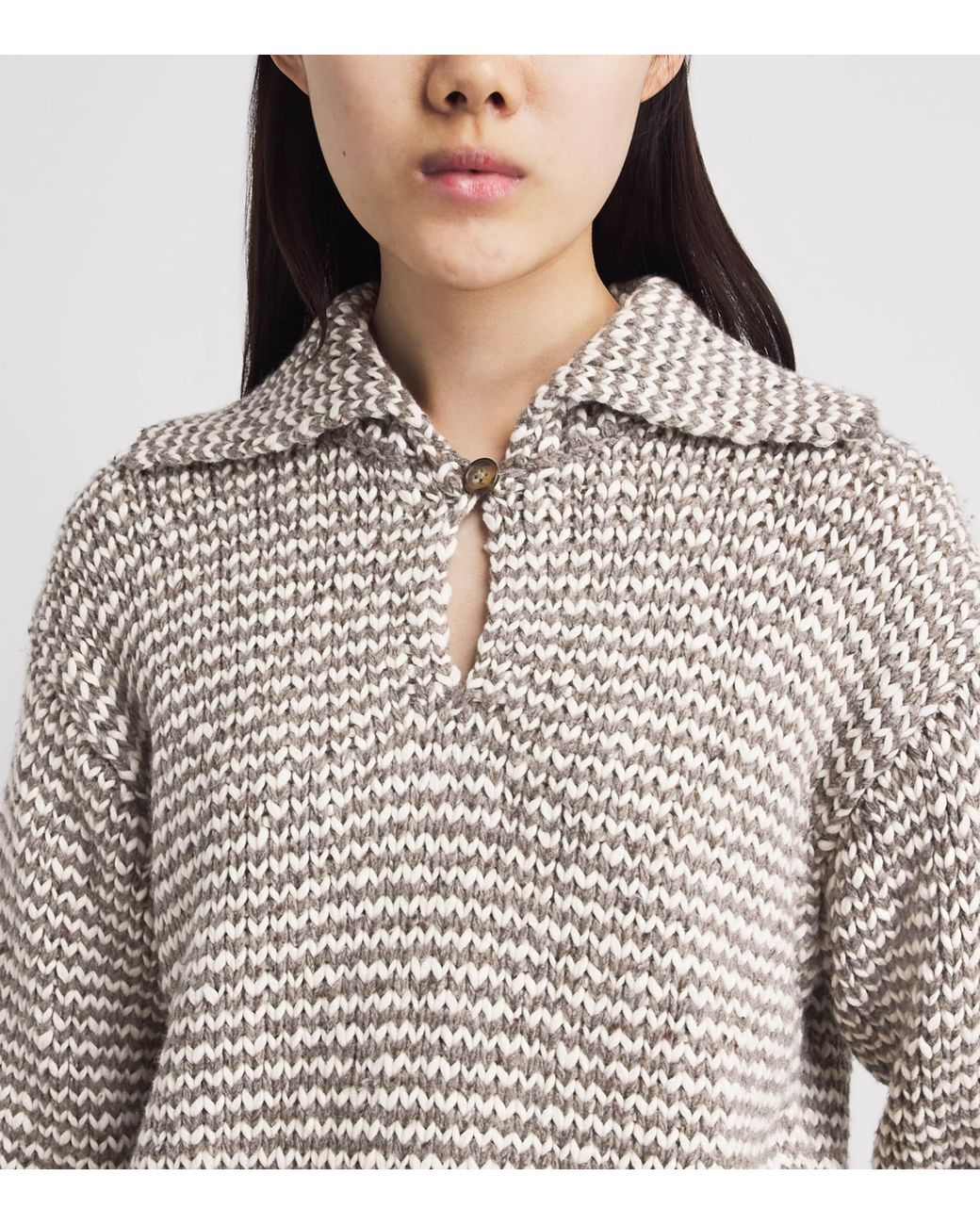 Polo Ralph Lauren Gray Cotton-Wool Blend Sweater