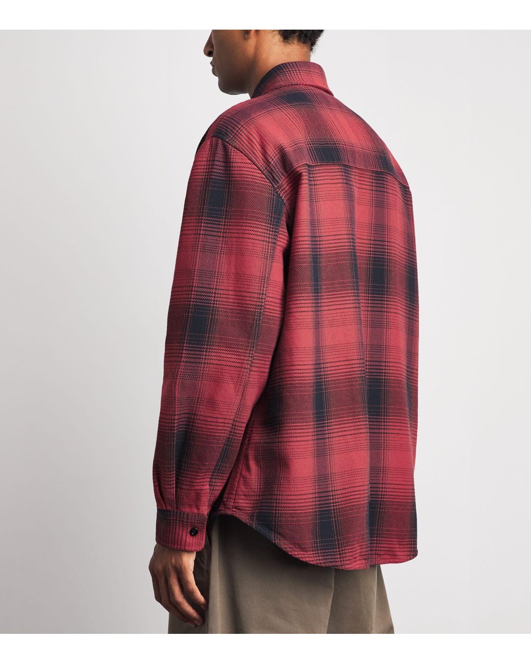 Our Legacy Red Cotton Check Whoppin Shirt for men