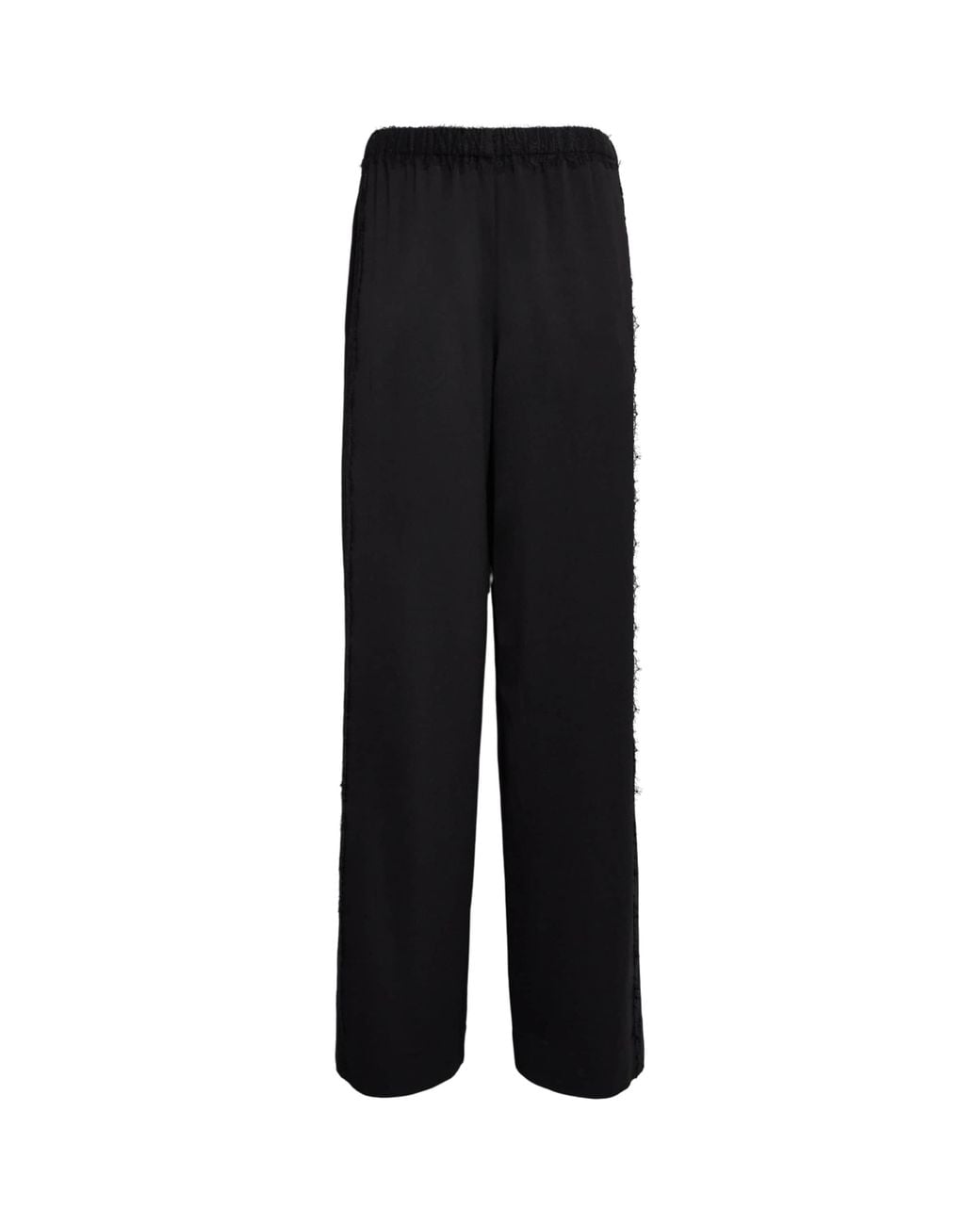 Vince Black Lace-Trim Trousers