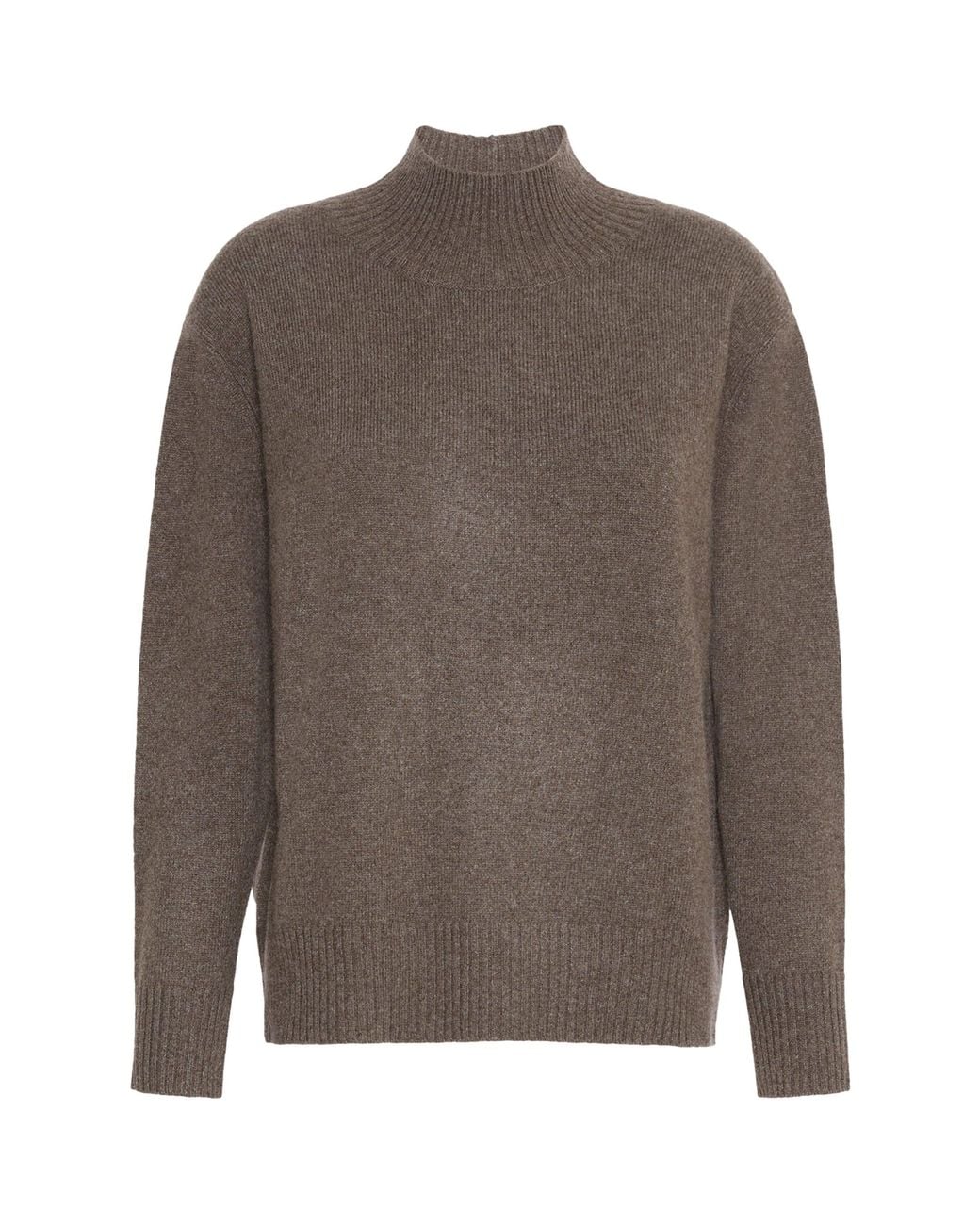 Weekend by Maxmara Brown Cashmere High-Neck Sweater