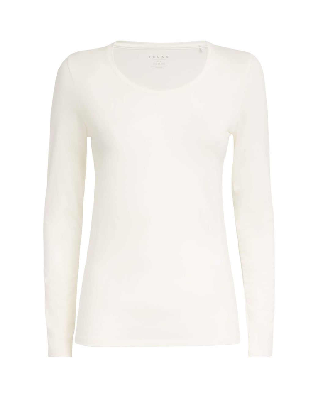 Falke White Long-Sleeve Daily Climawool T-Shirt