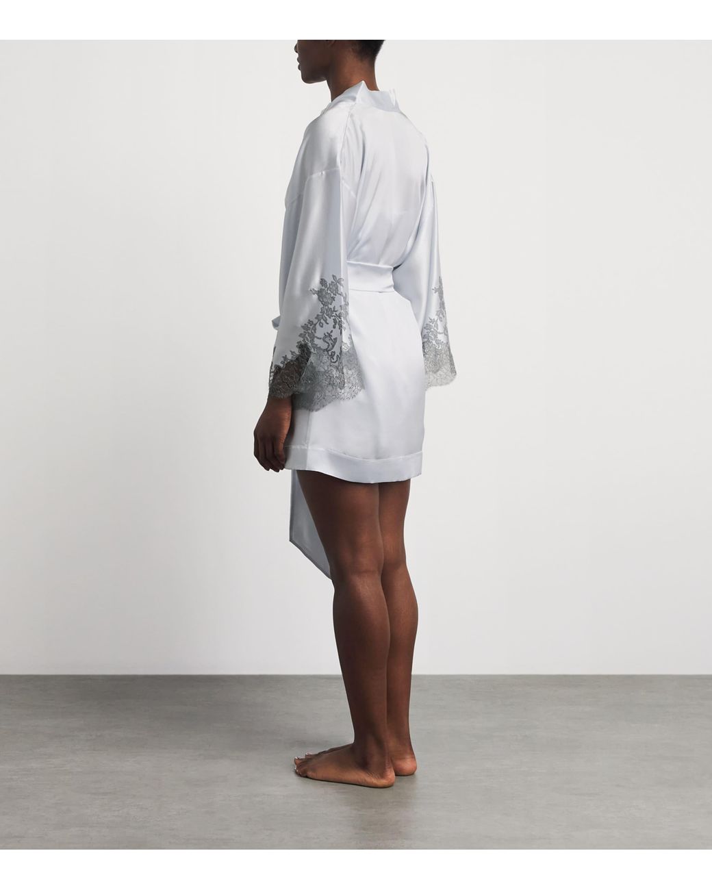 Carine Gilson Blue Short Silk Cérès Robe