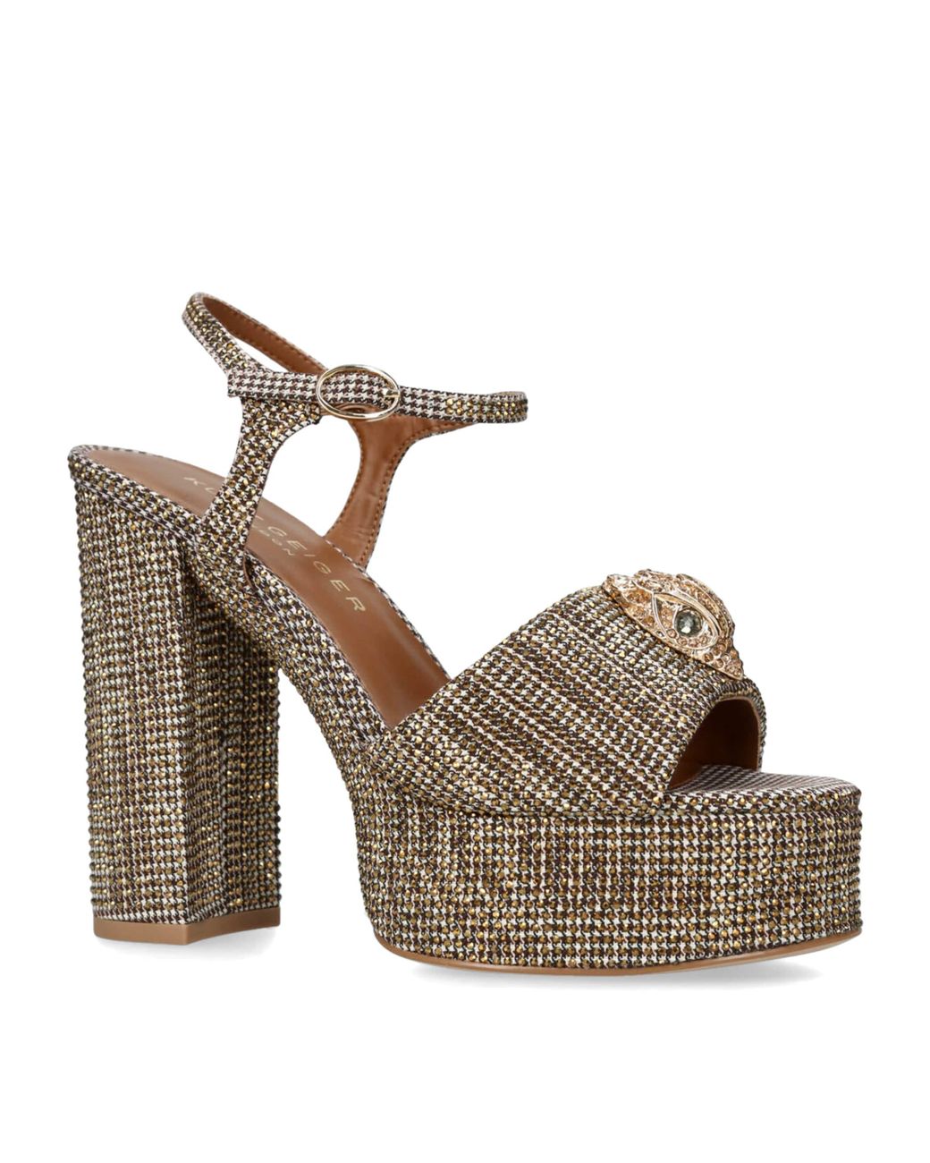 Kurt Geiger Brown Kensington Platform Sandals 125