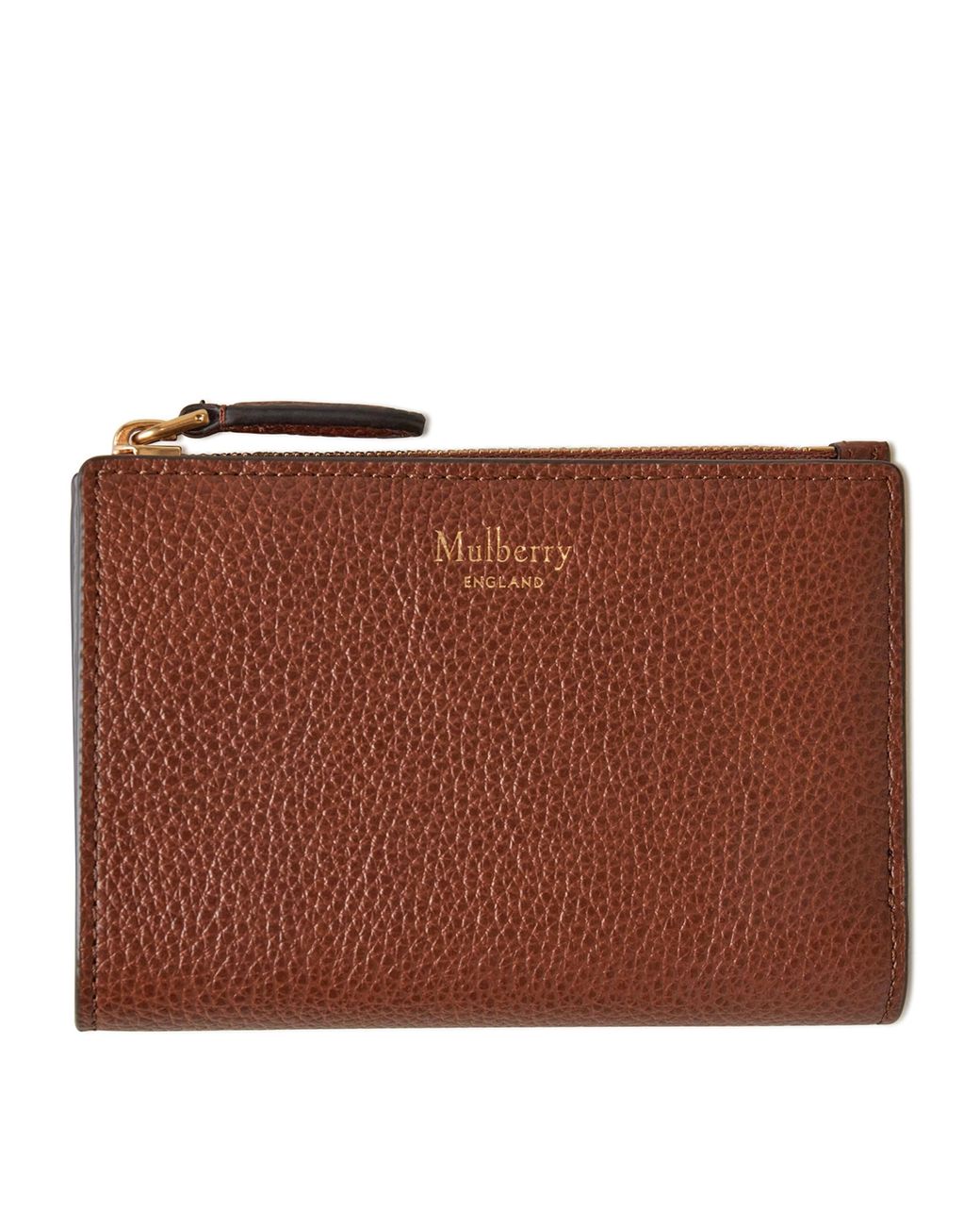Mulberry Brown Bifold Zipped Continental Wallet