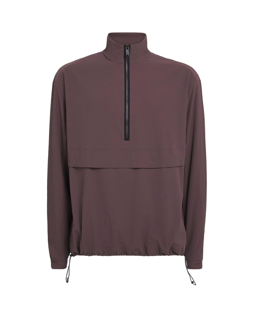 On Shoes Brown Textured Courtside Half-Zip Jacket for men