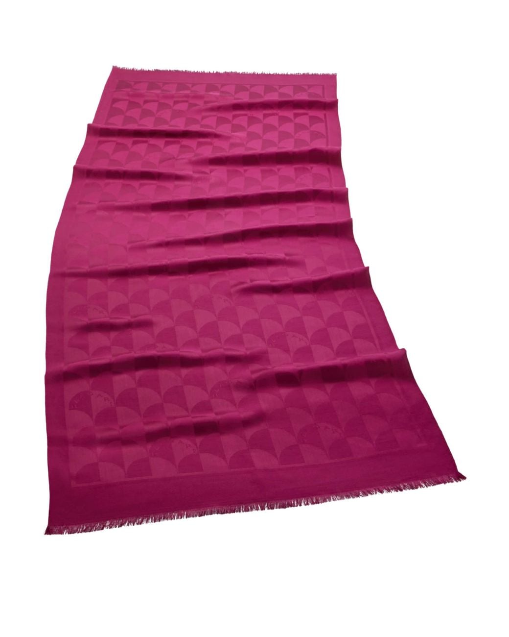 BVLGARI Purple Silk-Wool Maxi Calla Scarf