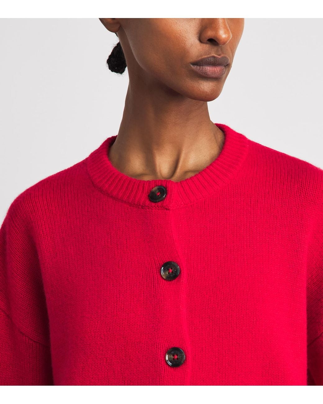 Barbour Red Wool-Cashmere Woodhouse Cardigan