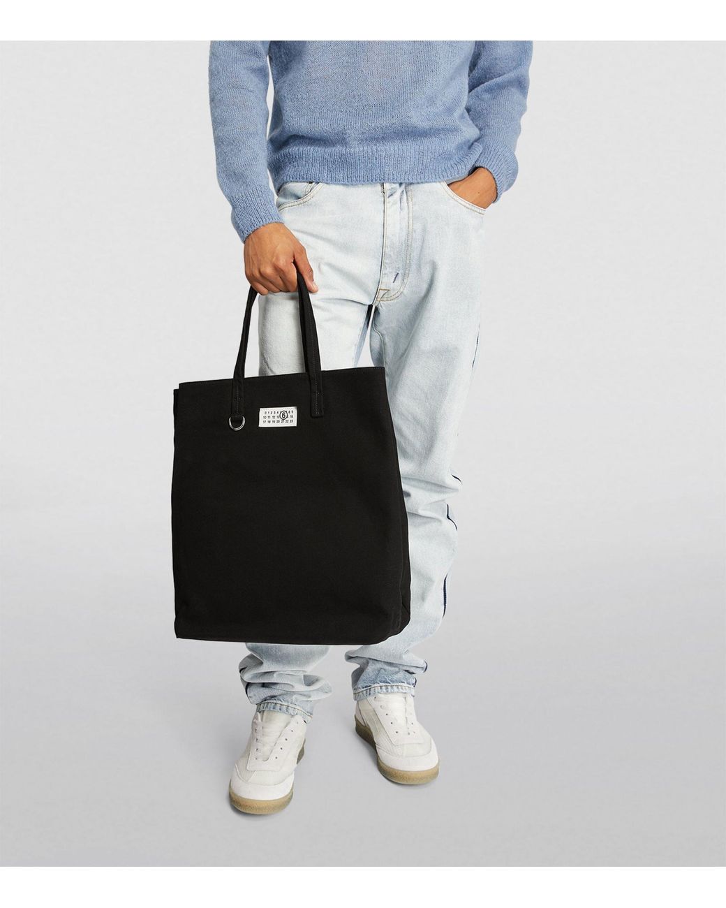 MM6 by Maison Margiela Large Canvas Tote Bag in Black for Men | Lyst