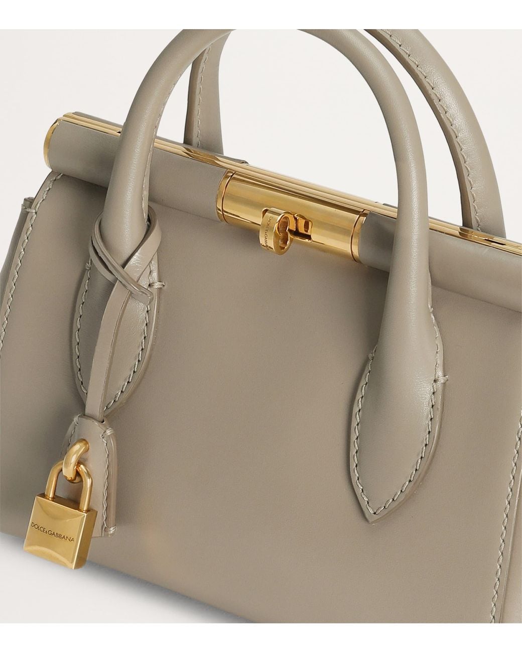 Dolce & Gabbana Metallic Leather Top-Handle Bag