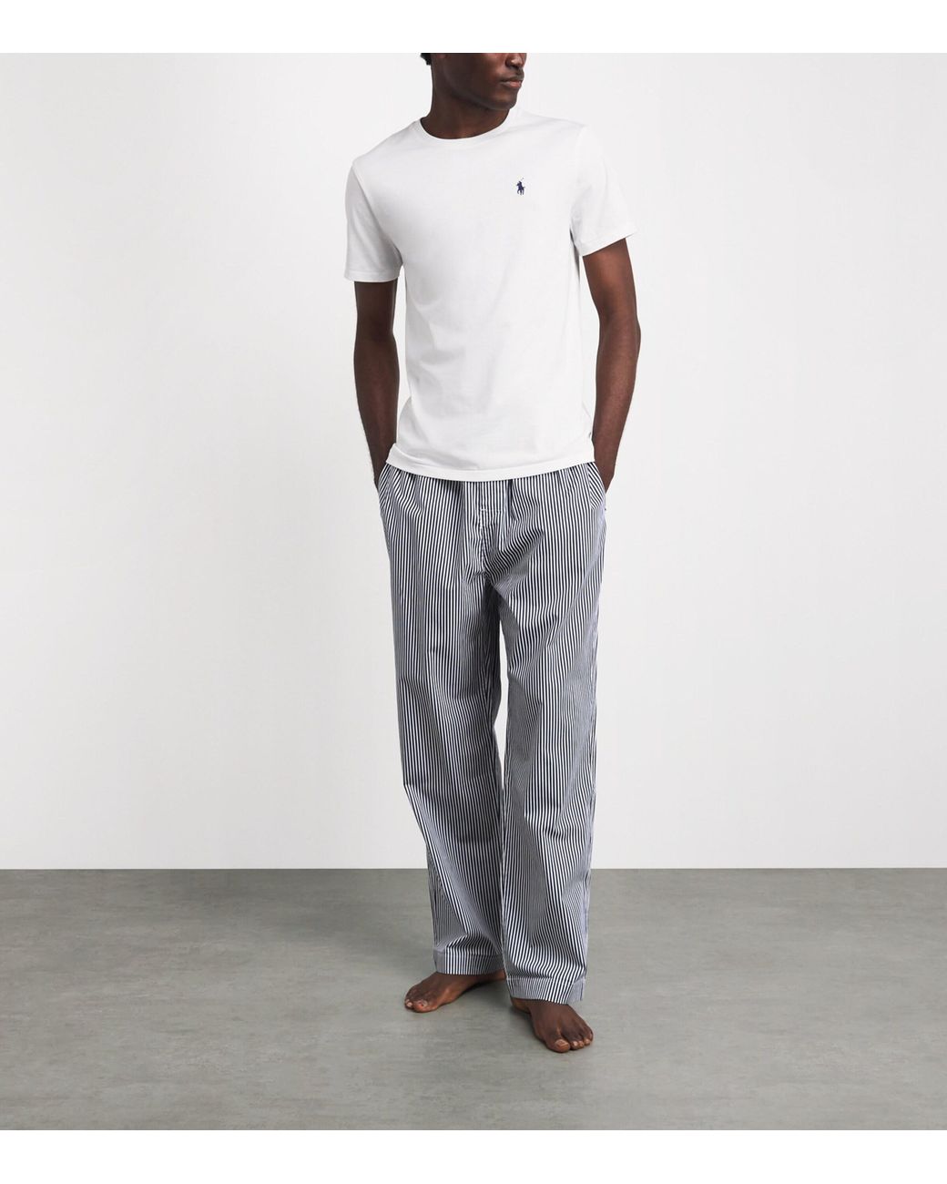 Polo Ralph Lauren Gray Cotton Stripe Pyjama Bottoms for men