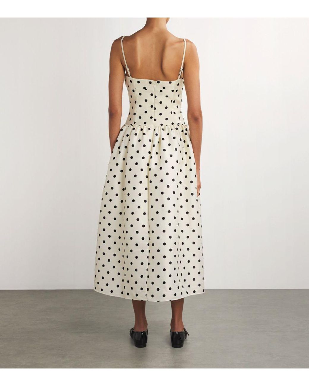 knee length dresses for ladies White Tailored Taffeta Midi Dress – self-portrait-US main image 1