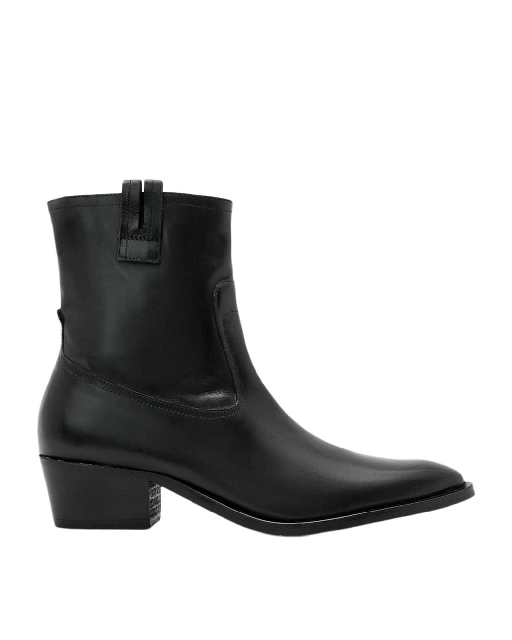 AllSaints Black Leather Jura Ankle Boots