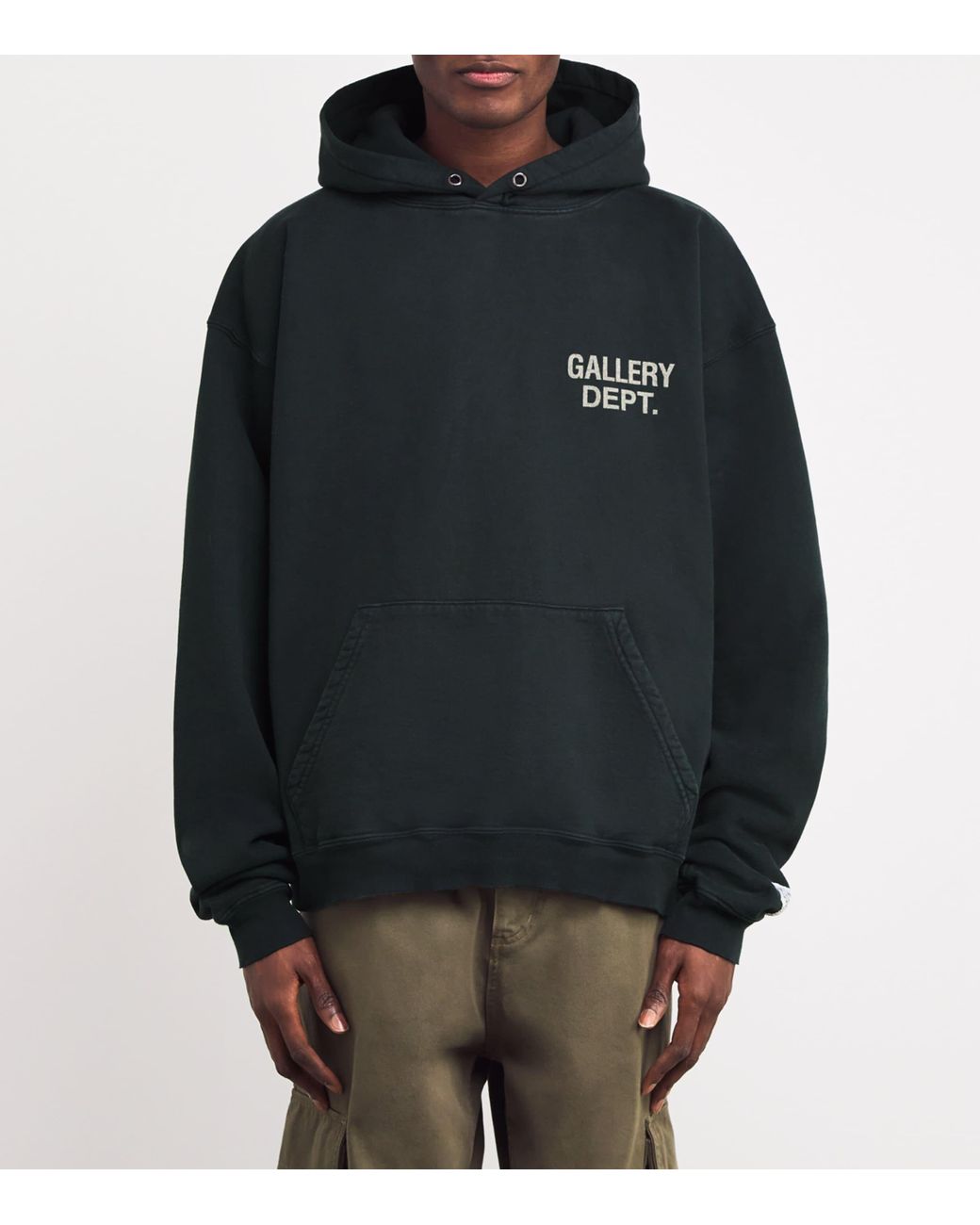 GALLERY DEPT. 国内送 90s ロゴフーディー ブルー Gallery Dept. Men's' 90s Logo Print Hooded Sweatshirt in