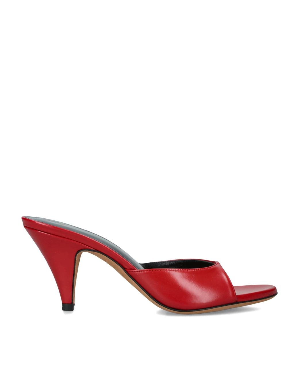 Jude Red Leather Haze Heeled Sandals 80