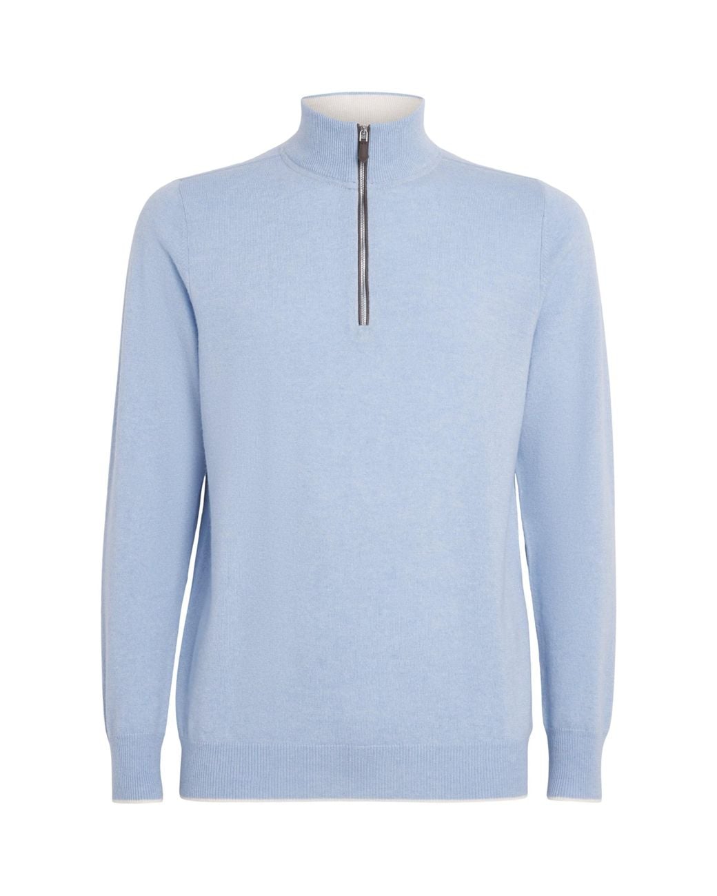 N.Peal Cashmere Cashmere Quarter-Zip Carnaby Sweater in Blue for Men