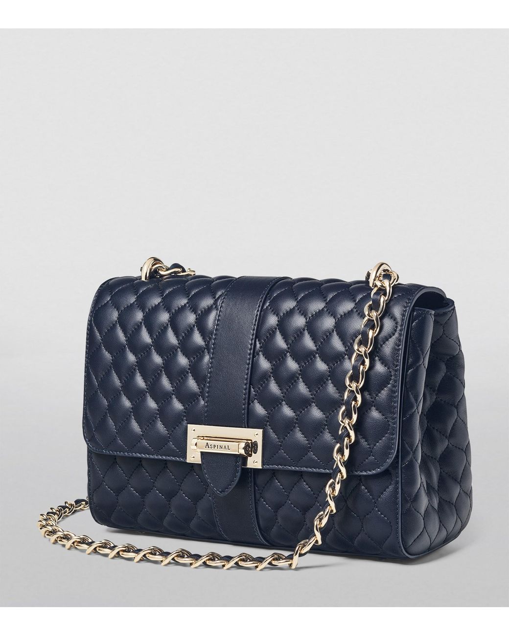 Aspinal Blue Large Lottie Shoulder Bag