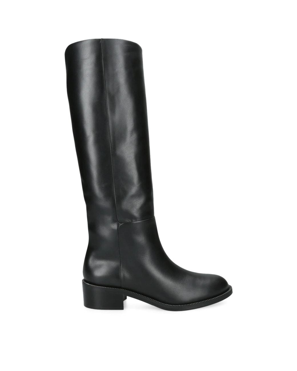 Aquazzura Black Leather Sellier Boots