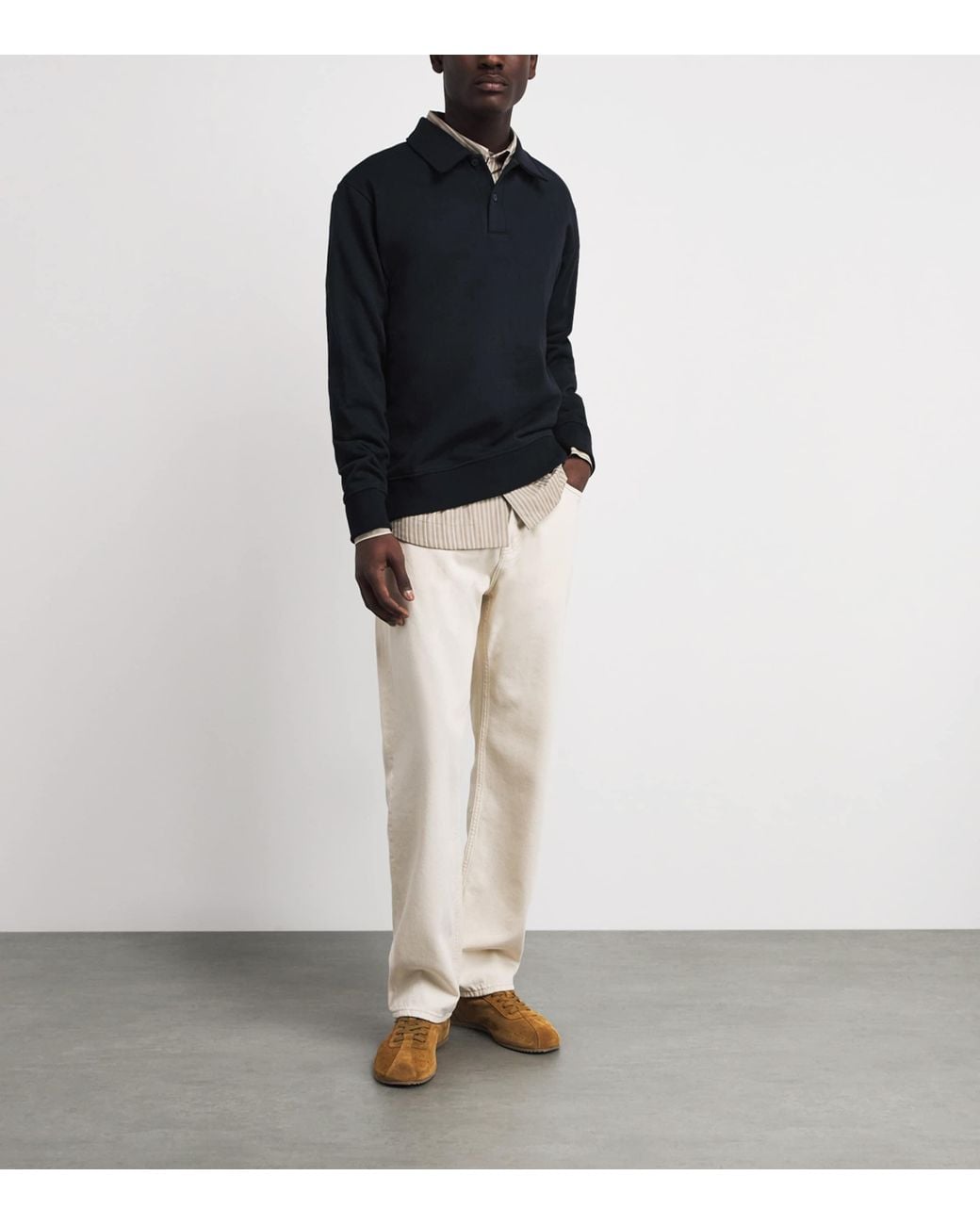 Samsøe & Samsøe Blue Cotton-Blend Samarcel Polo Shirt for men