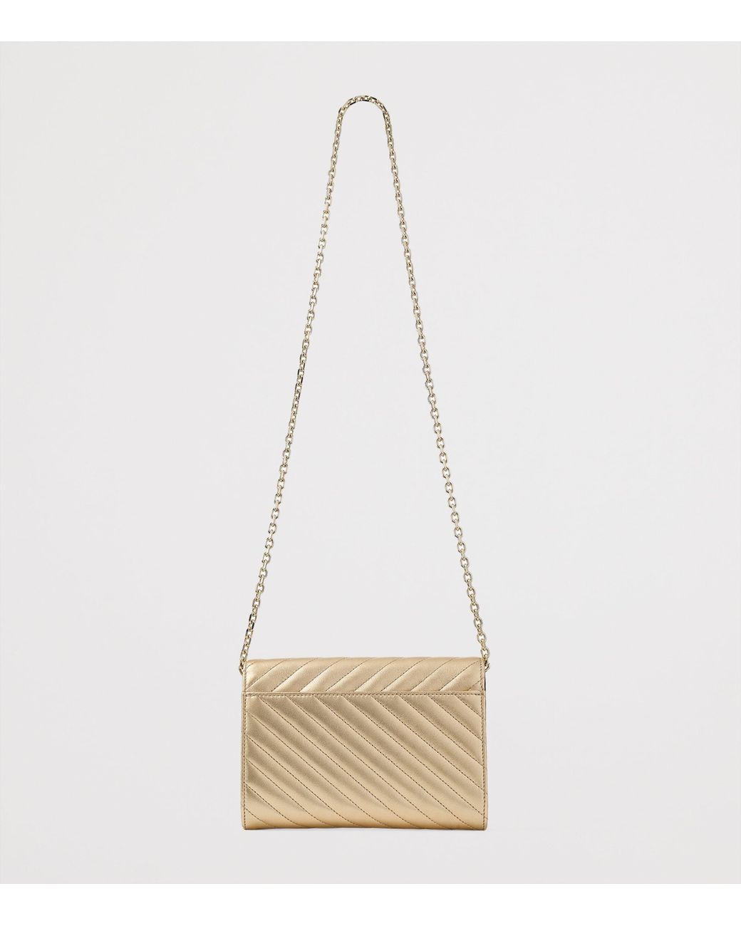 Jimmy Choo Natural Leather Curve Clutch Bag