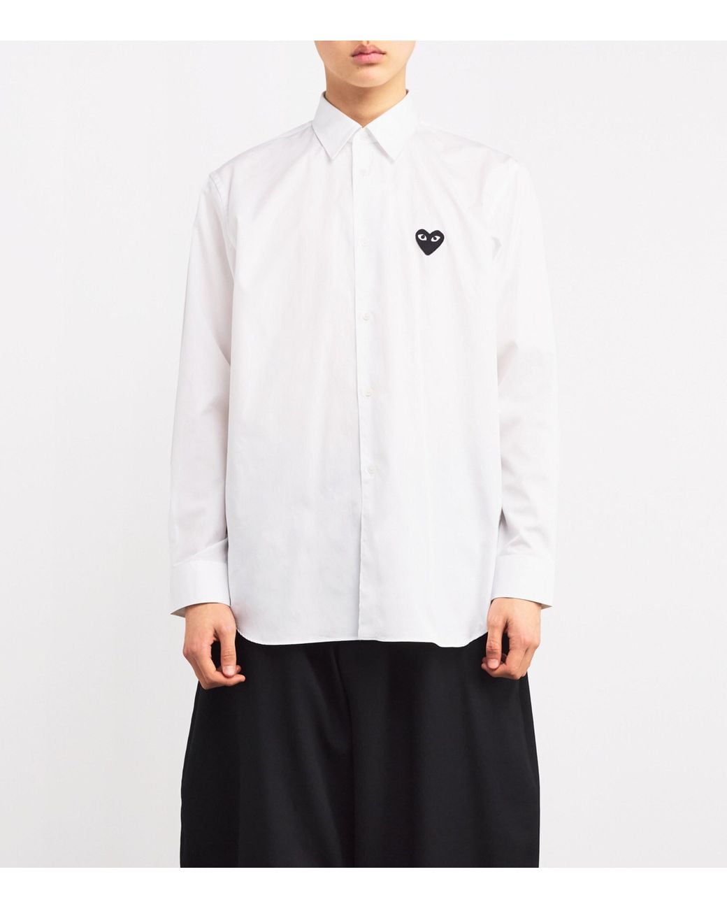 COMME DES GARÇONS PLAY White Long-Sleeve Heart Shirt for men