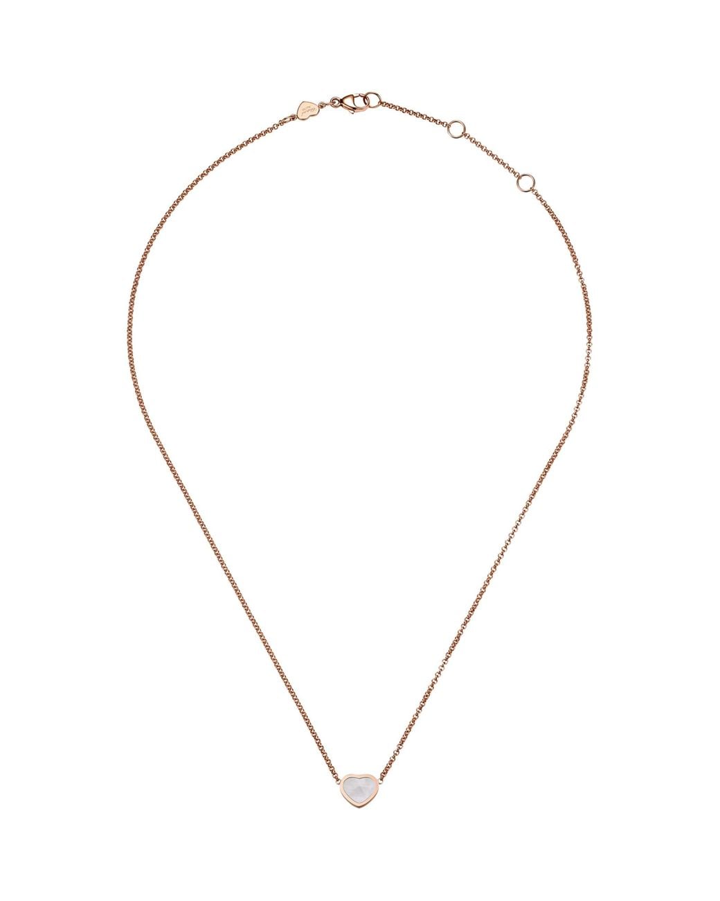 Chopard Metallic And Mother-Of-Pearl My Happy Hearts Pendant Necklace