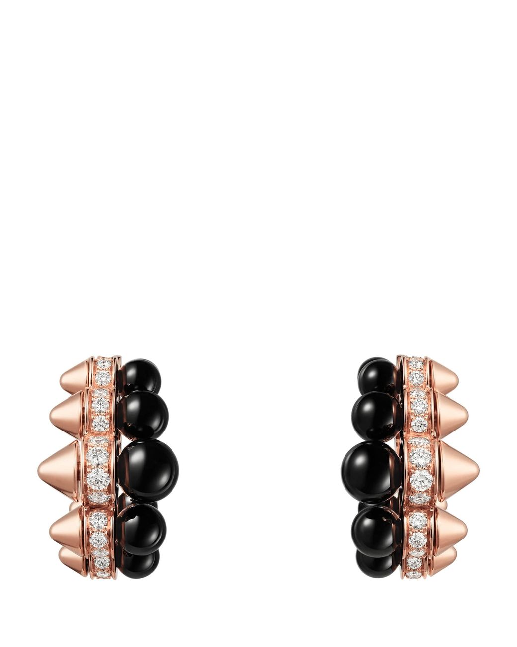 Cartier Metallic Diamond And Onyx Clash De Earrings