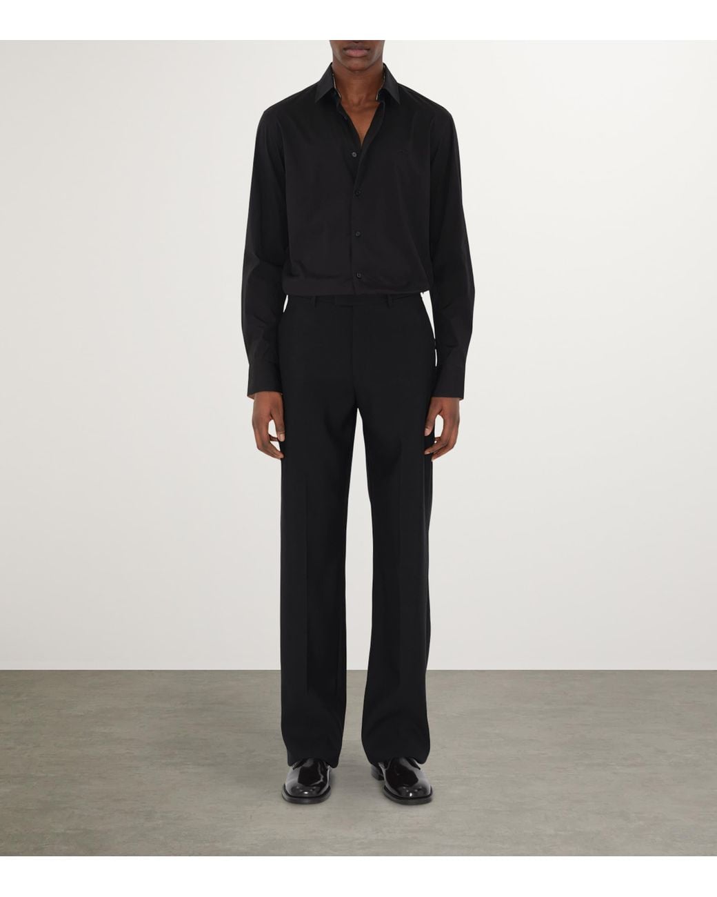 Burberry Black Stretch-Cotton Ekd Shirt for men