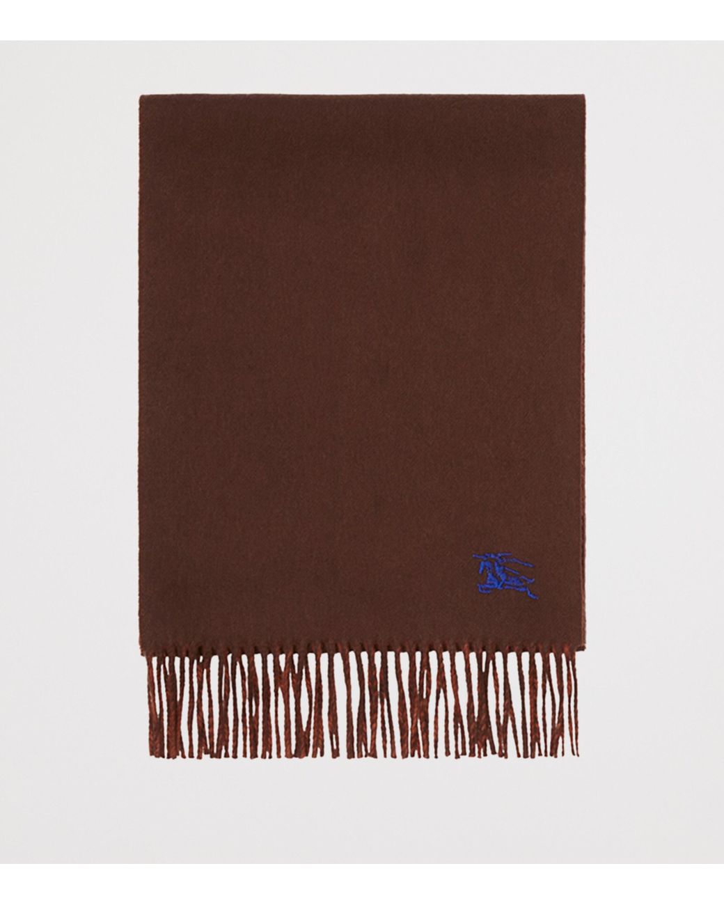 Burberry Brown Cashmere Reversible Ekd Scarf