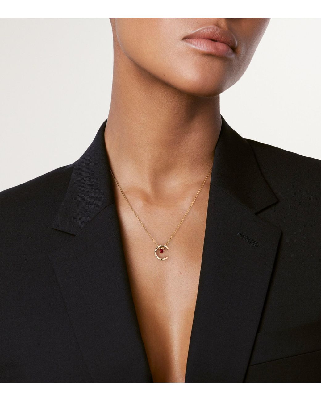 Chanel Natural And Ruby Coco Crush Necklace