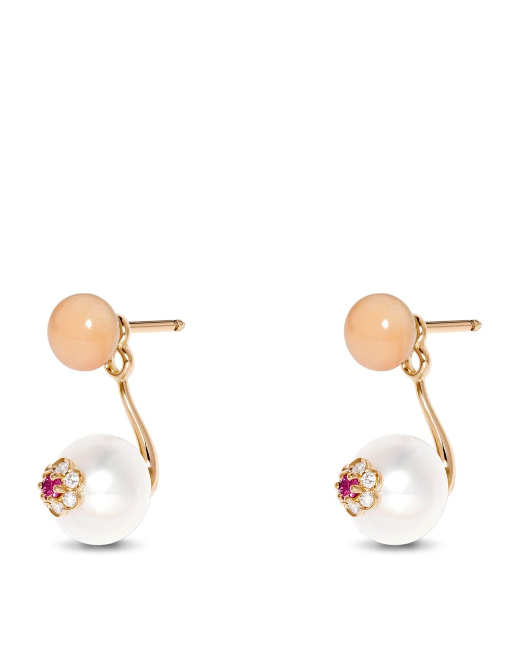 David Morris White Rose, Diamond And Sapphire Berry Ear Jacket