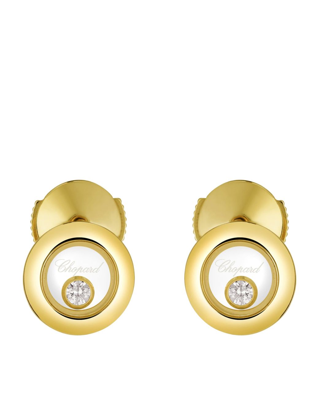 Chopard Metallic And Diamond Happy Diamonds Icons Earrings