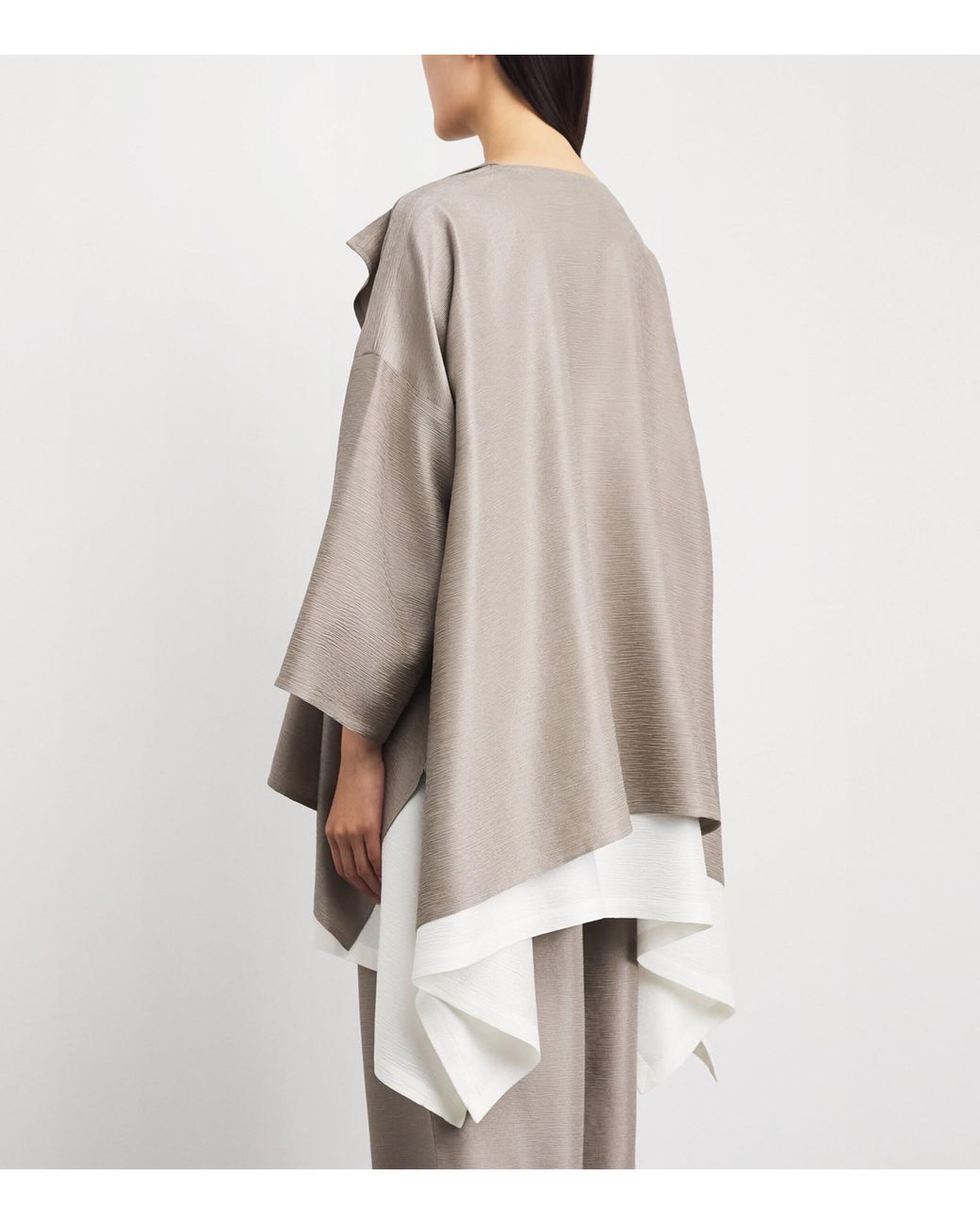 Eskandar Brown Silk Plissé Short Jacket