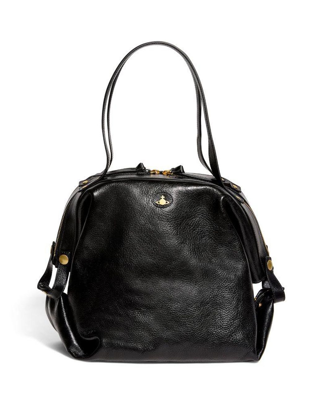 【Vivienne Westwood】Mara Holdall leather tote bag Mara Large Holdall in BLACK | Vivienne Westwood®