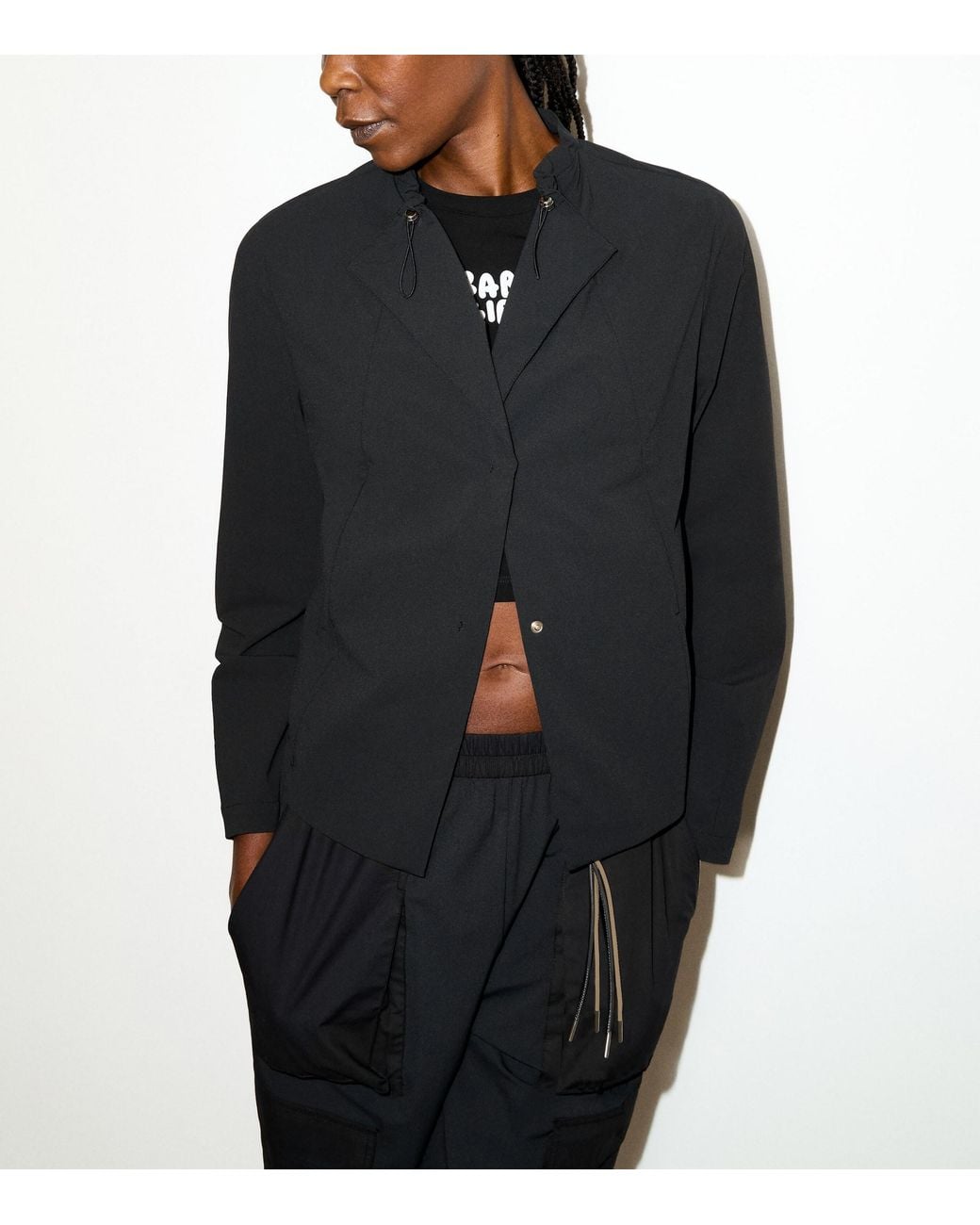 MAX&Co. Black Technical Jersey Jacket