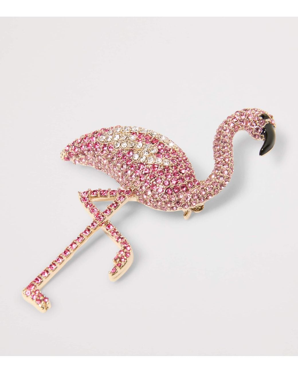 Weekend by Maxmara Pink Embellished Flamingo Brooch