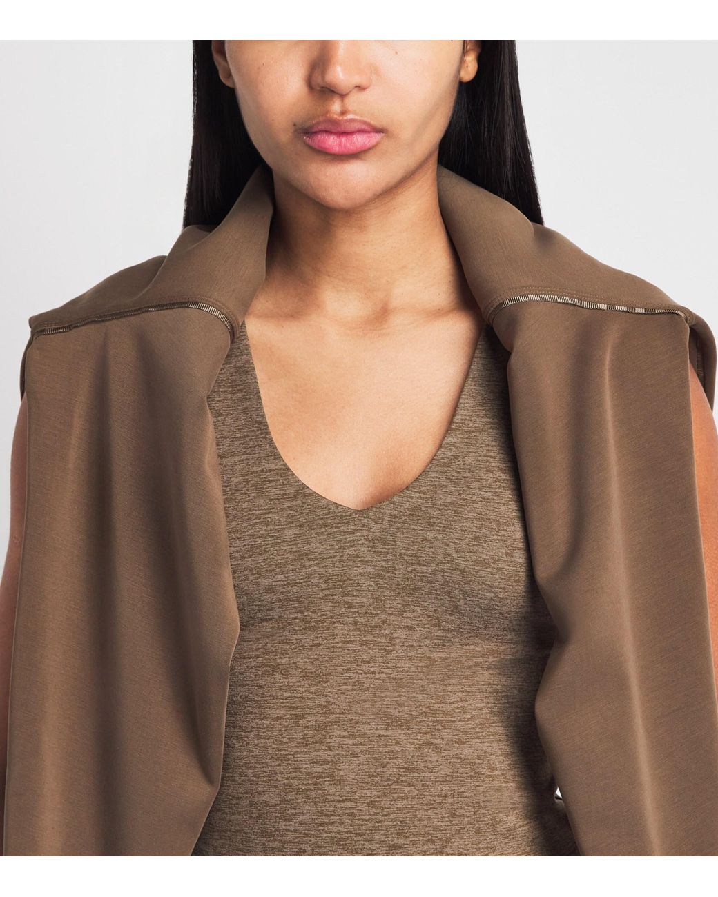Varley Brown Cropped Ruby Tank Top