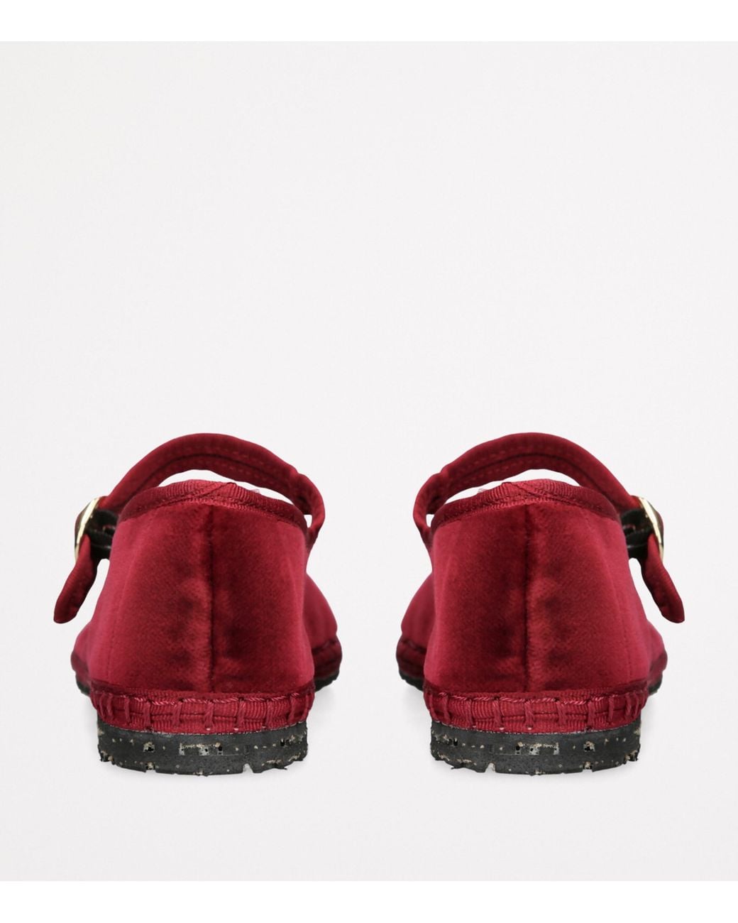 Flabelus Red Velvet Lucrecia Mary Janes