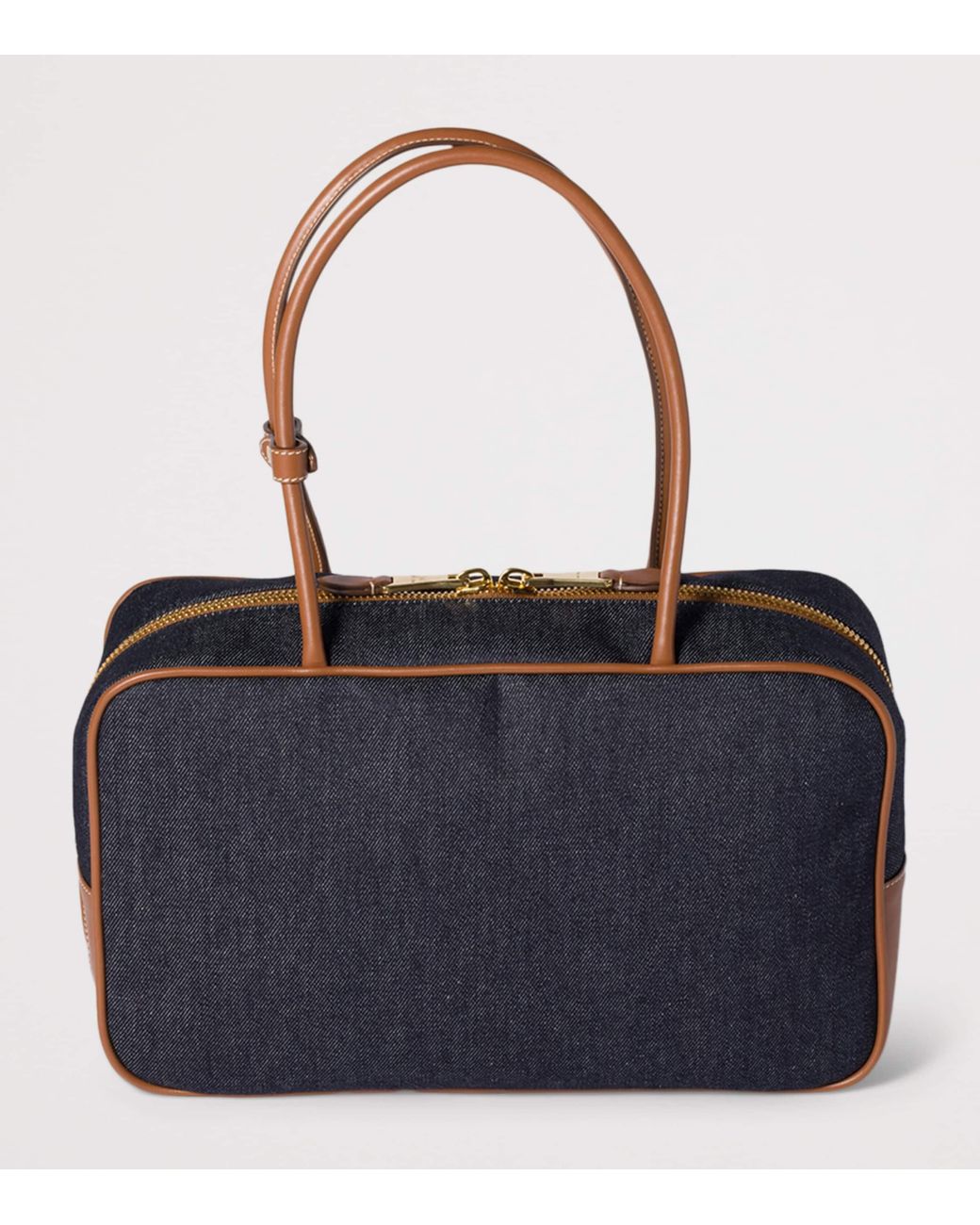 Miu Miu Blue Denim Beau Top-Handle Bag