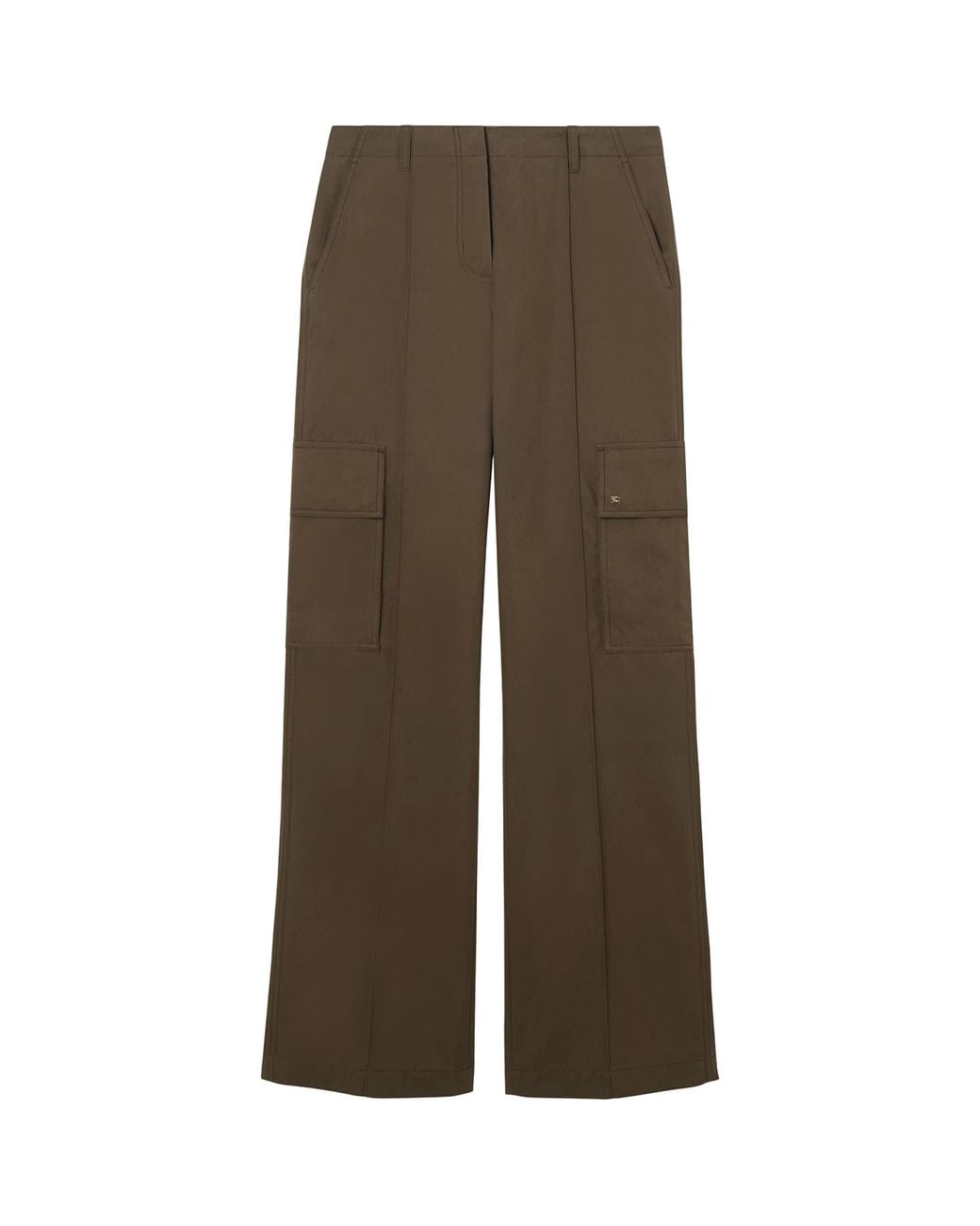 Burberry Brown Gabardine Cargo Trousers